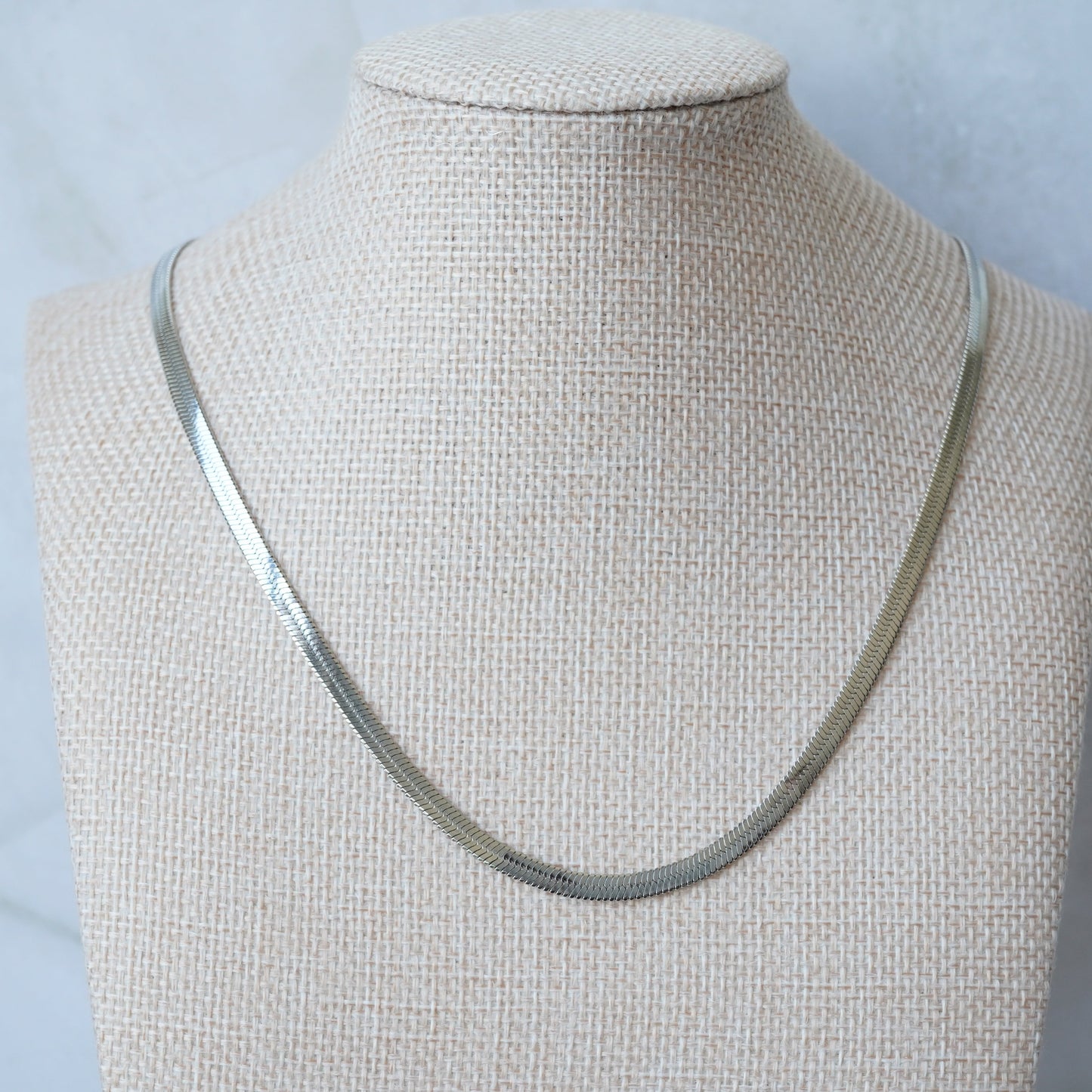 Silver snake chain necklace